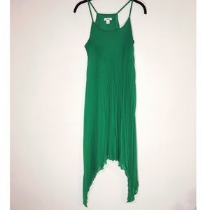 Cato emerald green pleated dress